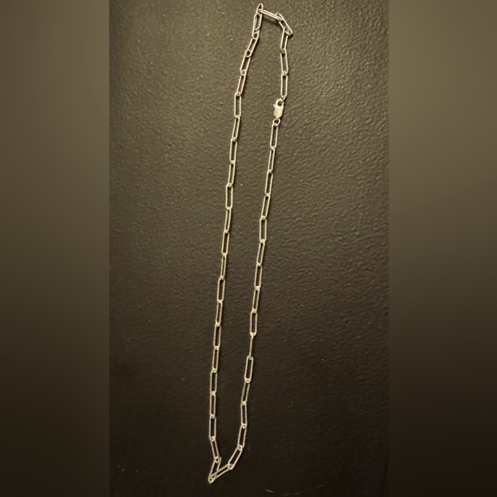 Sterling silver paperclip chain 20 in
